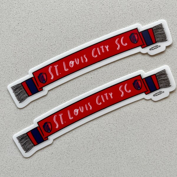 STL City SC Scarf Sticker - 2 Pack