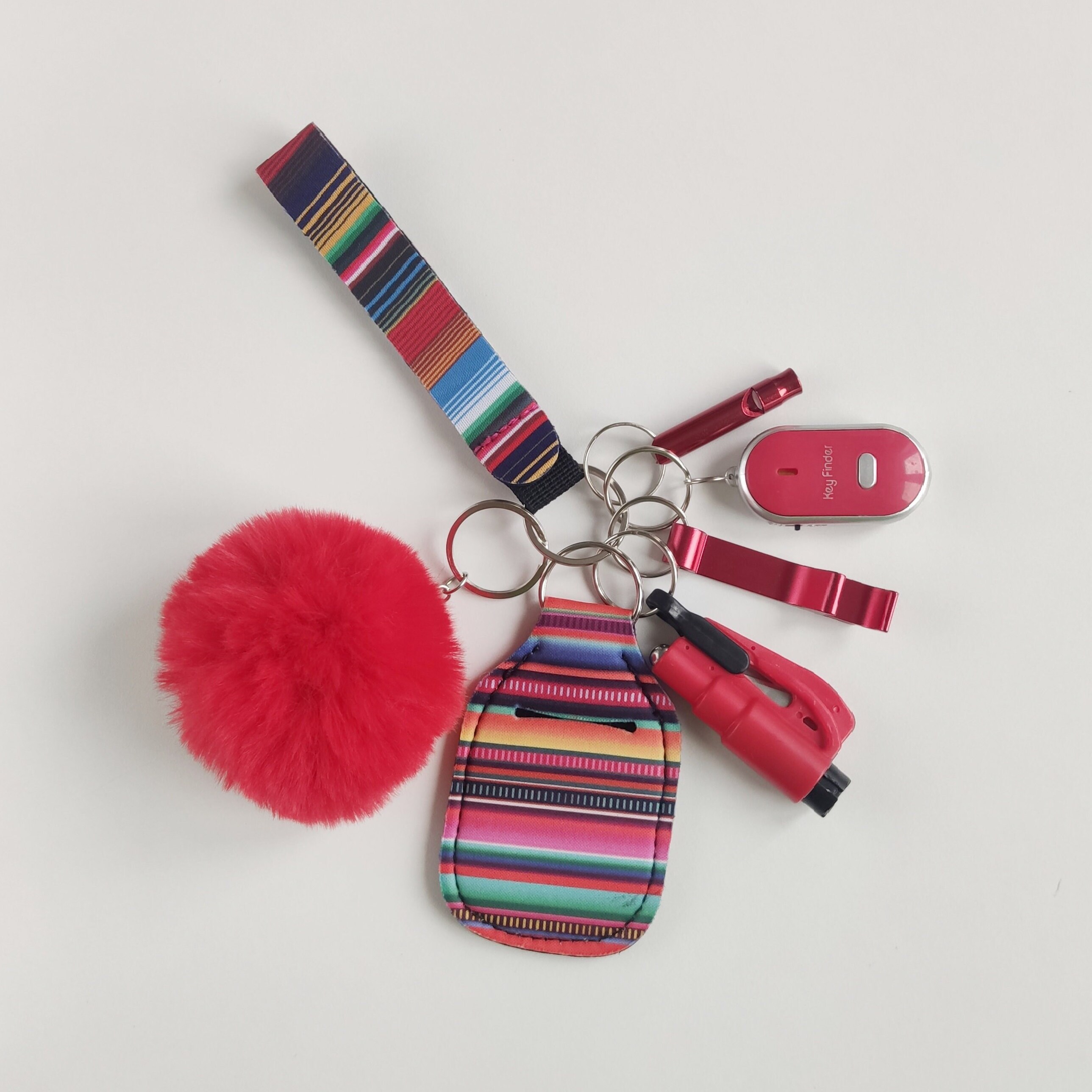 Safety keychain set Sanitizer holder Protection keychain Etsy