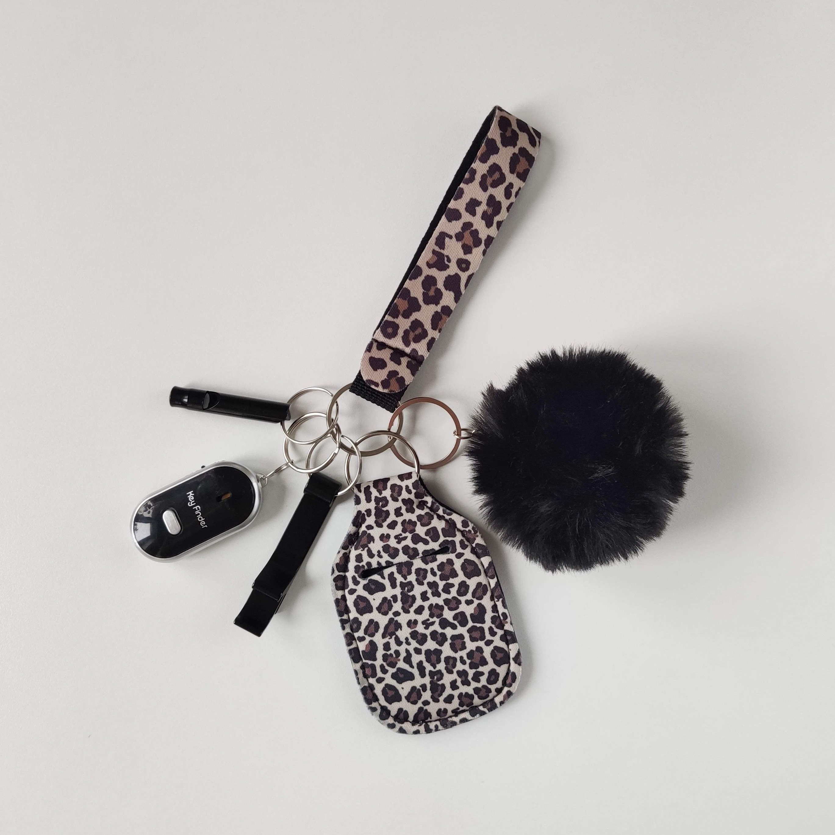 Safety keychain Pom pom keychain Protection keychain Etsy