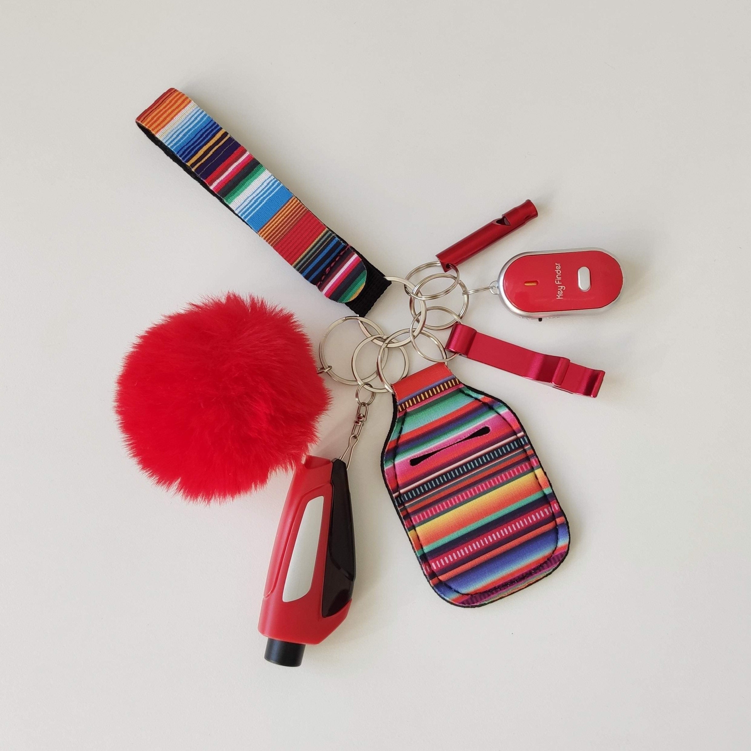 Safety keychains Safety for women Women keychain set Etsy