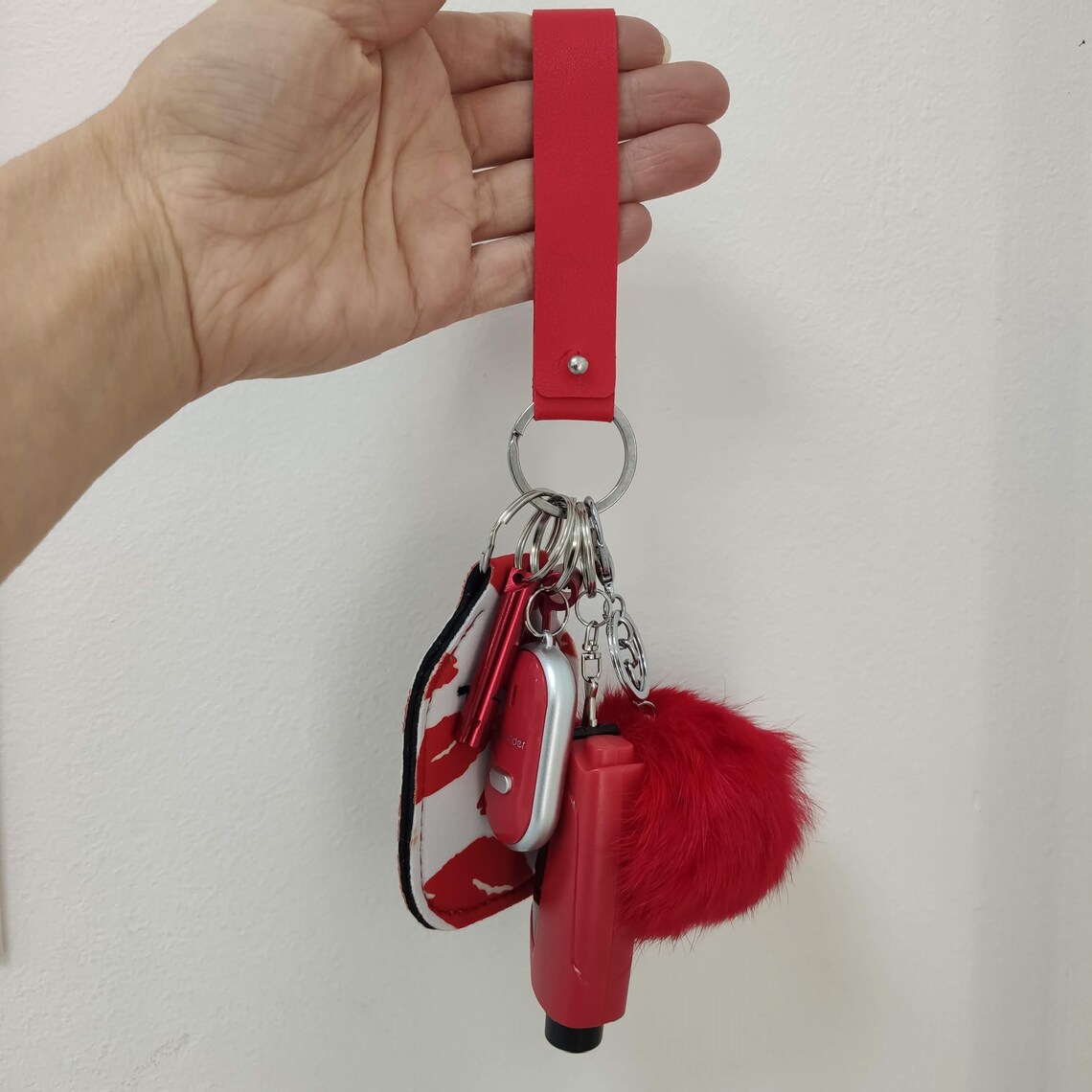 Safety keychains alarm flashlight keychain for women Etsy