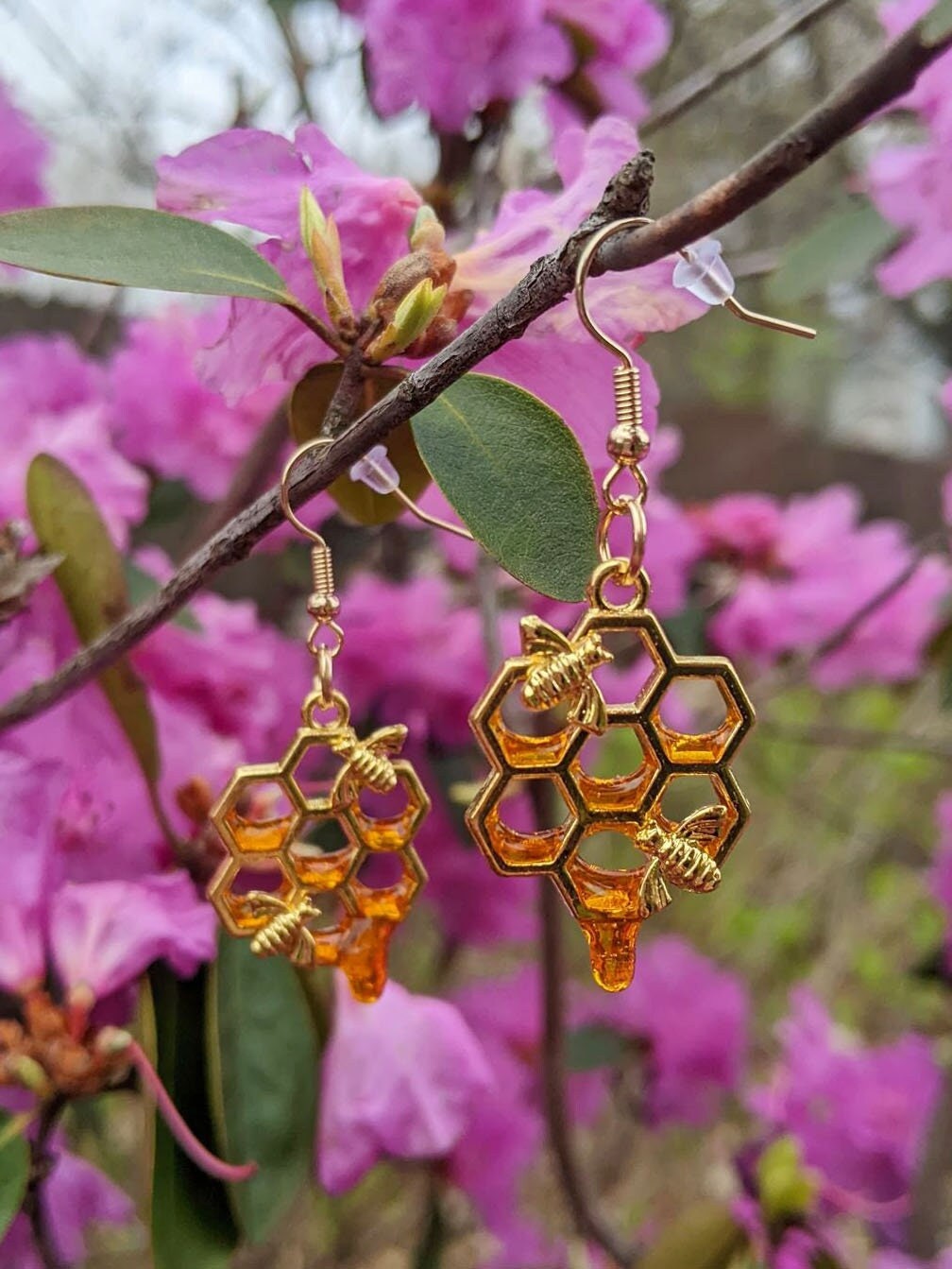 Dripping honey on sale bee earrings