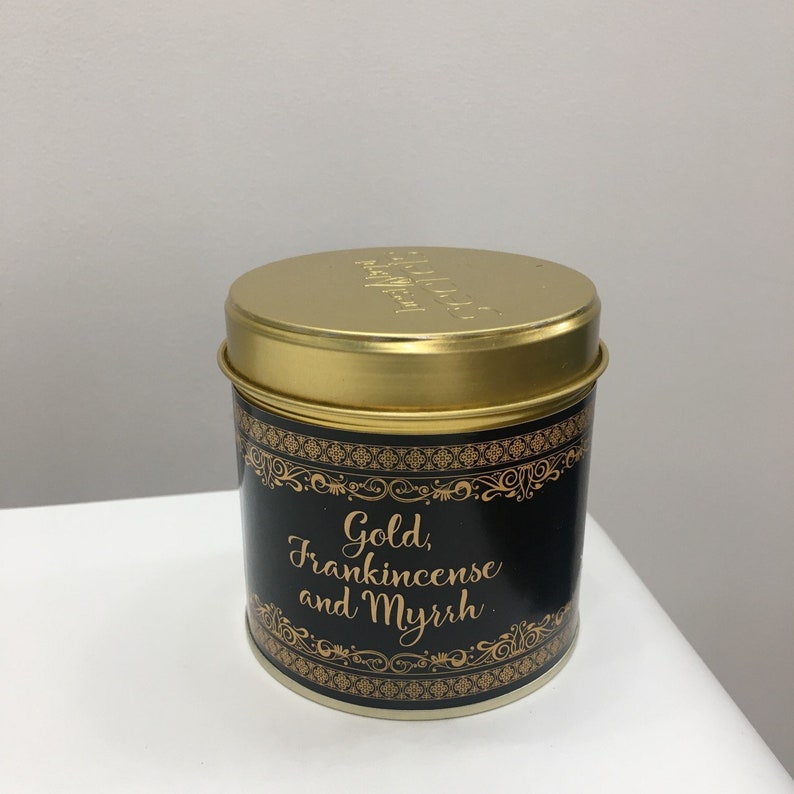 Gold Frankincense and Myrrh Scented Candle Etsy