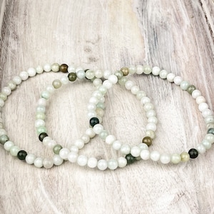 4mm Jade Gemstone Bracelet: Lucky Stone Bead Bracelet