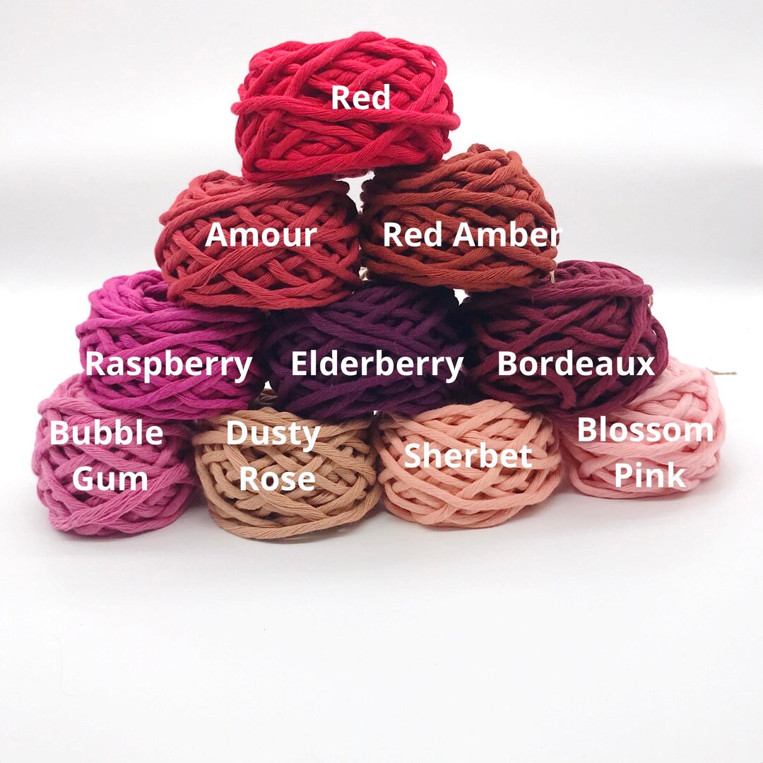 DUAL RECYCLED COTTON MACRAME CORD 4 MM - SINGLE STRAND - MINK + MOON COLOR