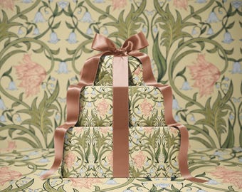 Valley Whispers  Floral Wrapping Paper | Vintage Floral Gift Wrap | William Morris Inspired Pattern | Botanical Gift Wrap | Soft Yellow