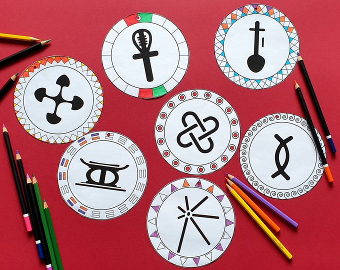 Kwanzaa Activity Printables 10 Digital Coloring Pages - Decorations for kids - Cut out - Games - The Seven Principles of Kwanzaa - Download