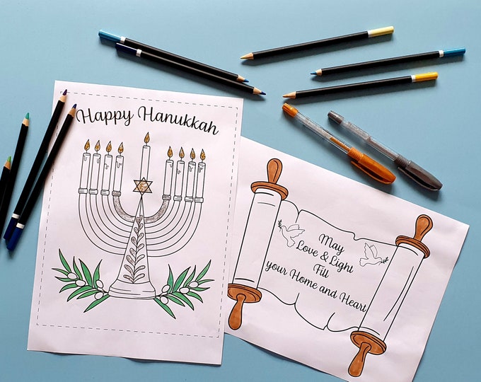Hanukkah Activity 8 Coloring Printables