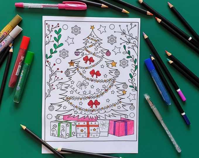 Festive Christmas Coloring Bundle - Santa Claus, Reindeer, Snowflakes - Printable Activities for Kids - Instant Download PDF