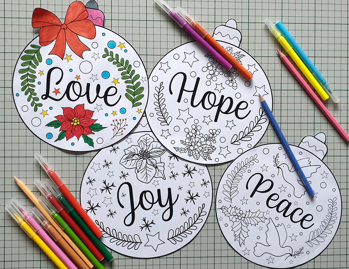 Advent Activity Coloring Printables Decorations for Kids and Adults ...