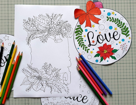 Advent Activity Coloring Printables for Kids and Adults - Advent Wreath - Scroll Paper for Bible verses - Coloring Decorations - (8 pages)