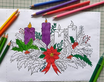 Inspiring Advent Decor: Bible Verse Scrolls & Coloring Pages Set - Kids and Adults