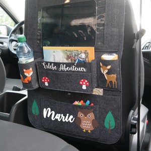 Personalisierter Auto Organizer Autositz Rückenlehnenschutz verschiedene  Motive für Kinder mit Tablet und Kramfach -  Österreich