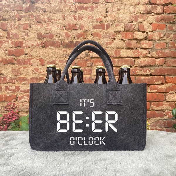 Herrenhandtasche Männertasche aus Filz für Bier Beerbag