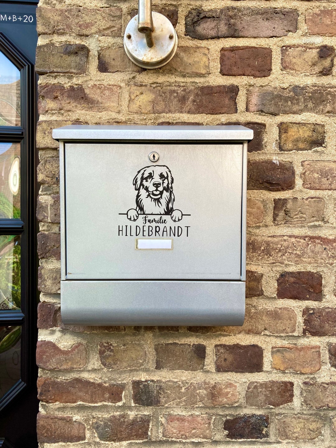 Personalized Letterbox Sticker With Family Name and Dog 200 Dog Breeds