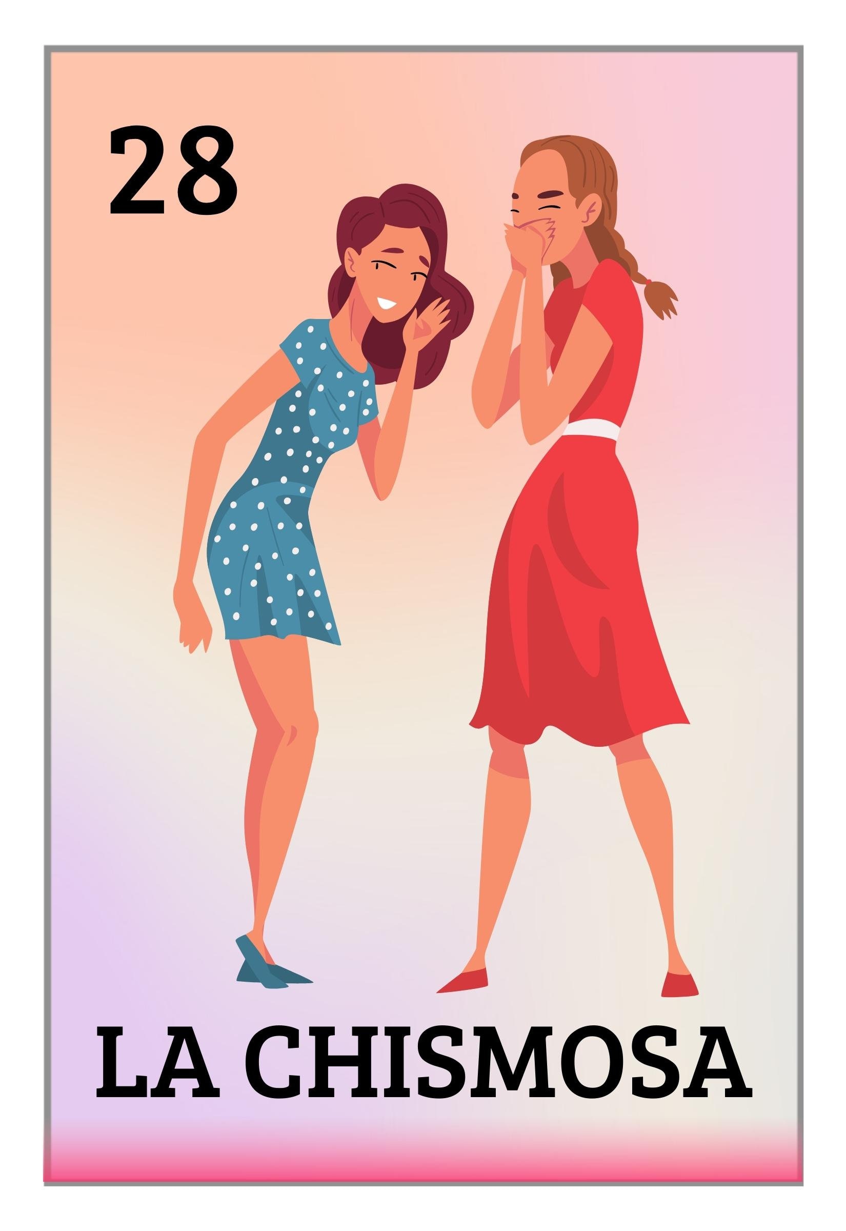 La Chismosa Mexican Funny Loteria Tshirt Chisme Y Cafecito Etsy