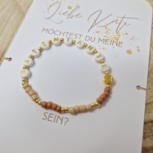 Peetmoederarmband van gekleurde rocailles in kartonnen envelop | Cadeau voor meter | Geschenkdoop | Vraag het aan je tante