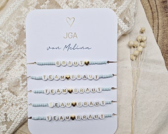Team Bride - Bracelets including bride bracelet | JGA | Bachelorette party | something blue | bridal shower | wedding | Bridesmaid maid of honor