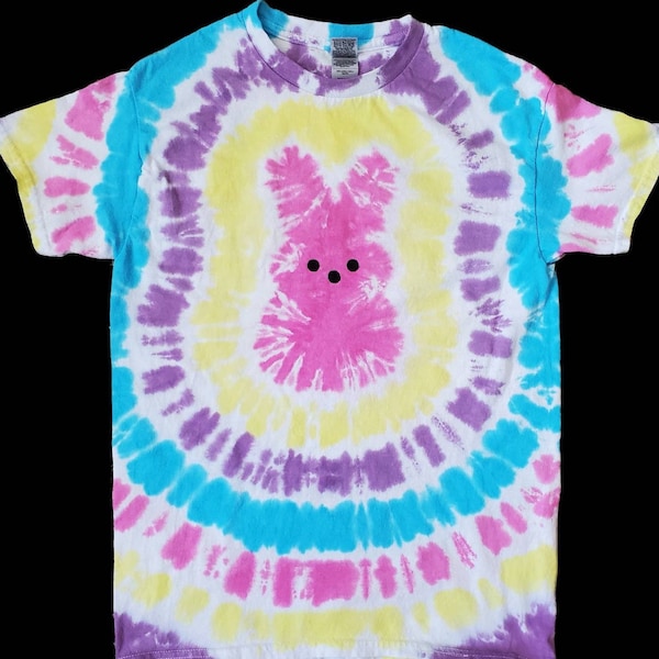 Easter Peeps Marshmallow Bunny Rabbit Spring Hippity Hop Tie Dye Shirt