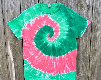 Camiseta teñida en espiral - Adulto/joven/niño pequeño - Summer Spiral - Watermelon Crawl