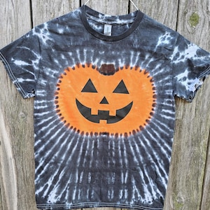 Kürbis Tie Dye T Shirt, Halloween, Spooky, Jack O 'Lantern - Hooligan