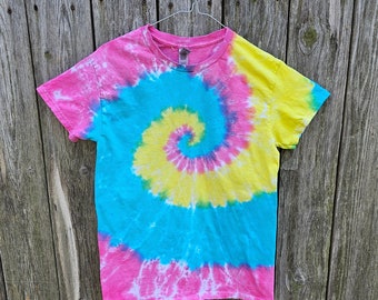Spiral Tie Dye Shirt - Adult/Youth/Toddler - Summer Spiral - Cotton Candy