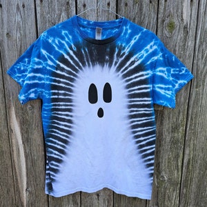 Ghost Tie Dye Tee Shirt, Halloween, Spooky, - Boo - ghost
