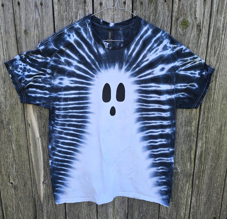 Ghost Tie Dye Tee Shirt, Halloween, Spooky, - Boo - Ghost - Etsy