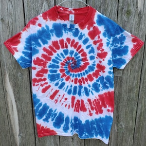 Dekadisches Batik T-Shirt, Rot/Weiß/Blau, USA - Sparkler