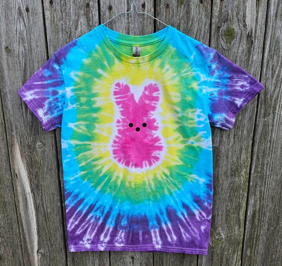 Tie Dye Rabbit Shirt Tie Dyed Print T-Shirt Easter Bunny Tee Tie Dye Rabbit Shirt Tie Dyed Print T-Shirt Easter Bunny Tee