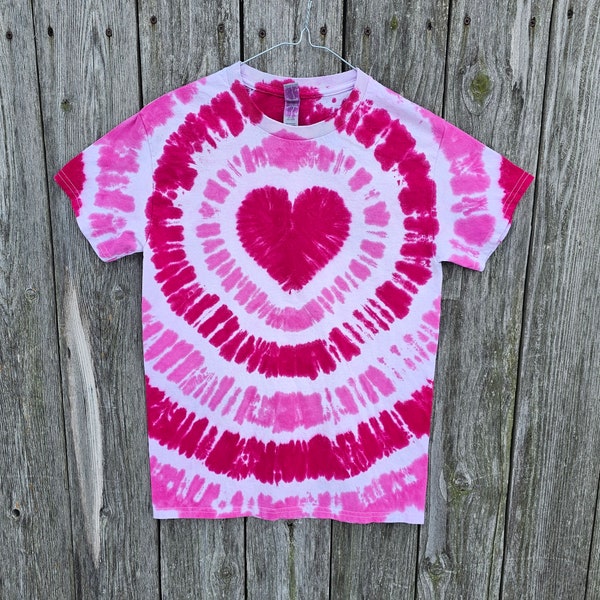 Tie Dye Heart Shirt Valentine's Day - Cupid - Pink - Adult/Youth