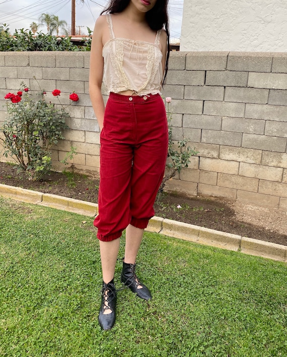 70s burgundy corduroy knickers