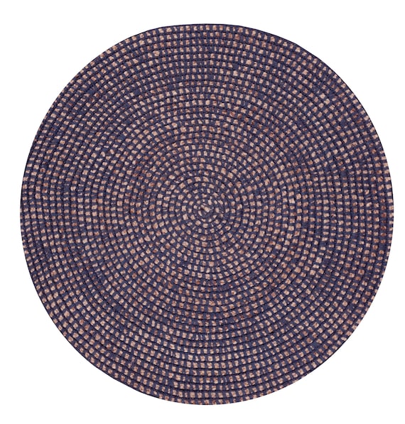 Natural Handmade Jute Rug | Oval Braided Rug with Black Border