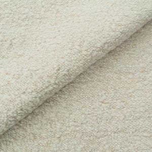 Hand-Knotted Ivory Wool Rug: Minimalist Boho Area Rug 4x6