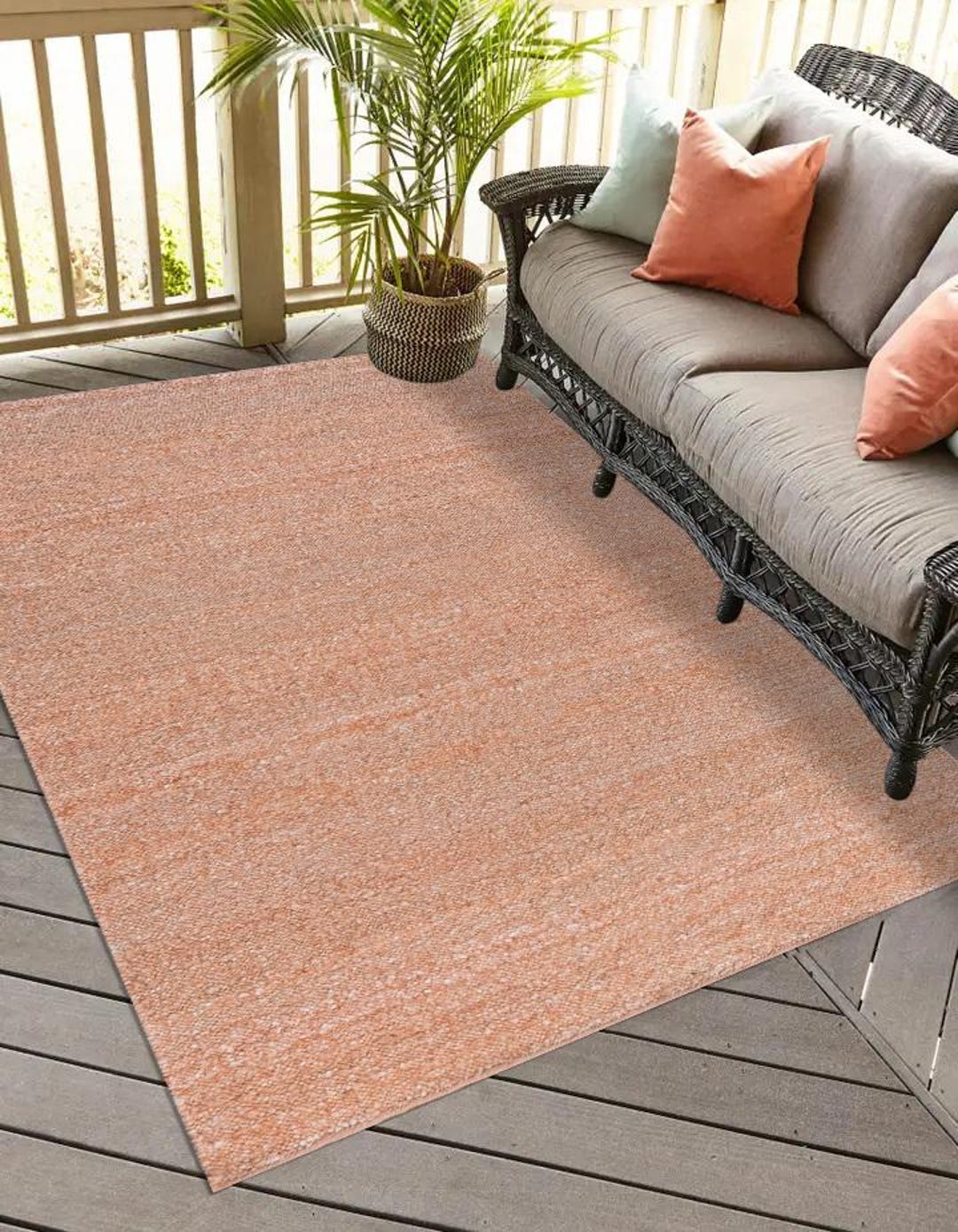 Peachy Rustic Rug Handwoven Peach Jute Rug: Rustic Textured Area Carpet (4x6 Feet) - Etsy