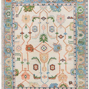 Hand-Knotted traditional oushak wool Area Rug | Floor carpet for home | Carpet for bedroom, living room, dining hall | 8x10, 9x12, 10x14