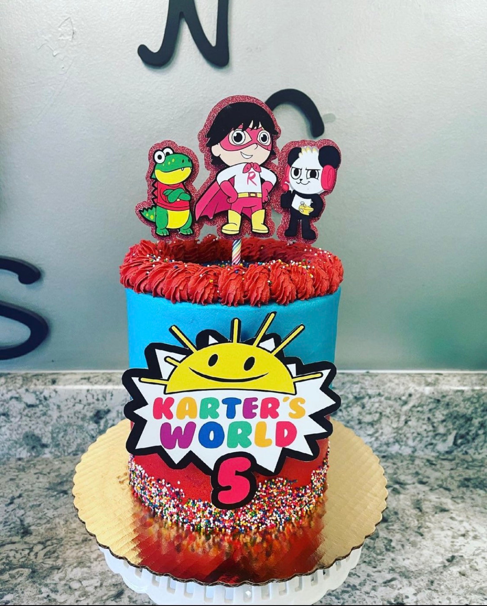 Ryans World 2-piece Custom Cake Toppers Topper and custom | Etsy