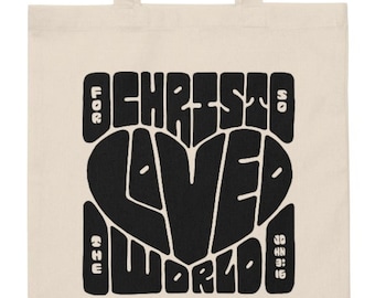 Christian Tote Bag | Faith Based Gifts | Womens Christian Gifts | Bible Verse Bag | Bible Study Bag | JOHN 316 Tote Bag