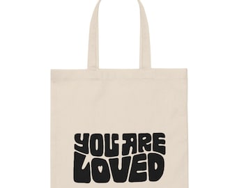 Christian Tote Bag | Faith Based Gifts | Womens Christian Gifts | Bible Verse Bag | Bible Study Bag | YOU ARE LOVED Tote Bag