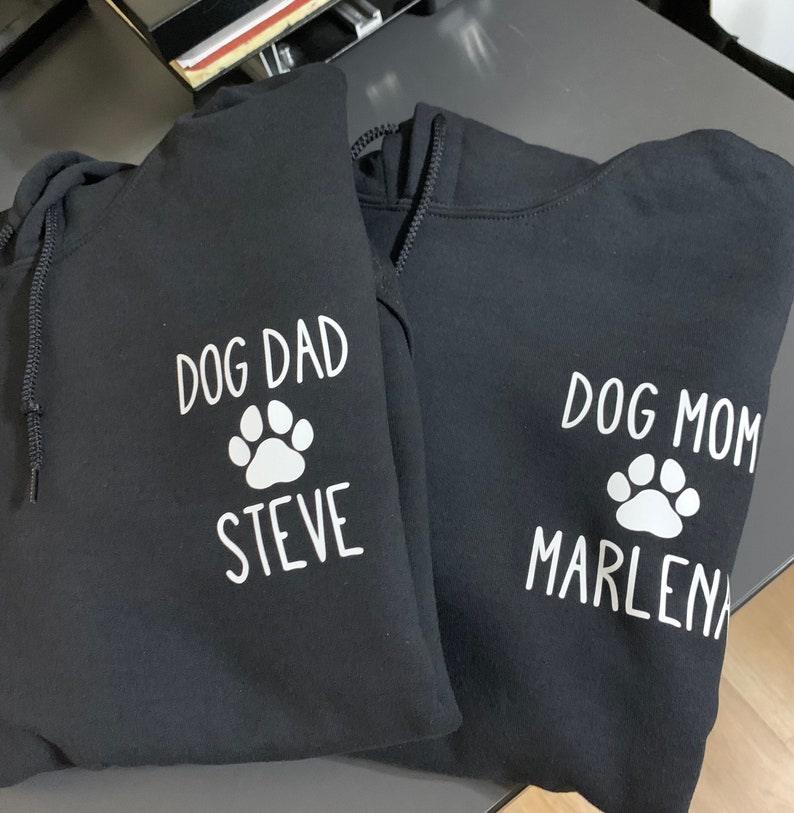 Personalized Matching Dog and Owner Black Hoodies image 8