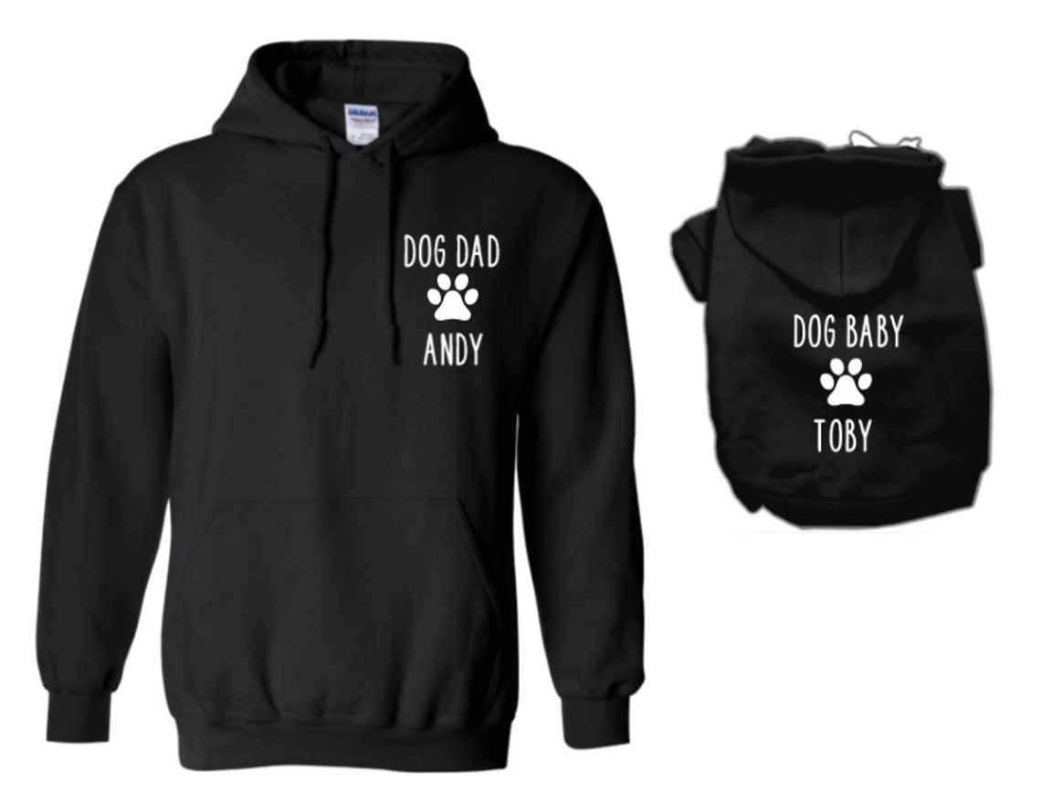 Matching Dog and Owner Black Hoodies Etsy