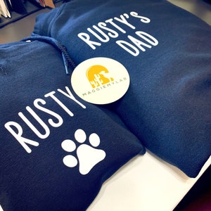 Personalized Matching Dog and Owner Black Hoodies image 7