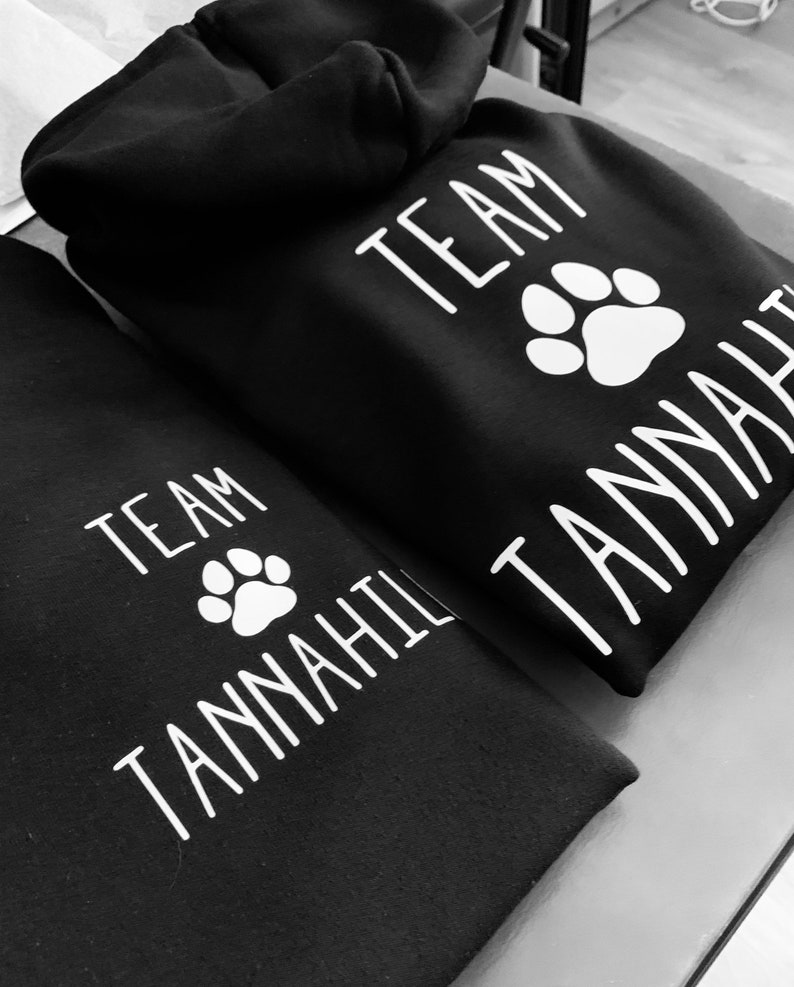 Personalized Matching Dog and Owner Black Hoodies image 9