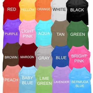 Blank Plain Dog Shirt for DIY, Tie Dye, Screen Print, HTV Vinyl, DTF, Embroidery