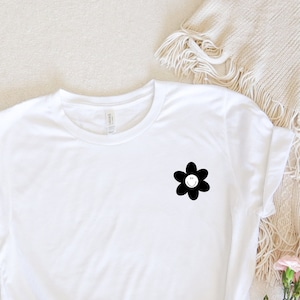 Iron-on image | Flower with smiley | Saying | Plott