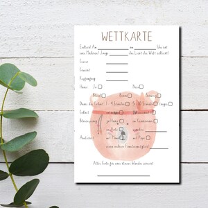 12 Wettkarten für die Babyparty | verschiedene Designs | Quiz | Spiel Baby Party | Baby Shower