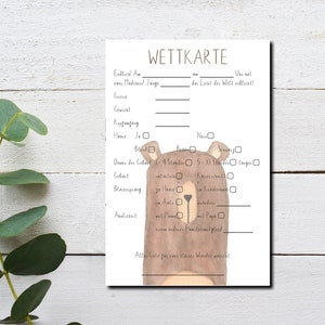12 Wettkarten für die Babyparty | verschiedene Designs | Quiz | Spiel Baby Party | Baby Shower