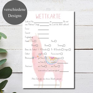 12 carte scommesse per il baby shower | | design diversi Quiz | Gioco Baby Party | | Baby Shower | carta di punta  Indovinare il gioco | Gravidanza