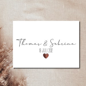 Karte mit goldenem Herz | individualisierbare Karte zum Valentinstag | Karte Liebe | Karte Valentinstag | DIN A6