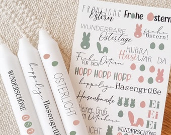 Candle tattoos various motifs | Water slide film | Decorating candles | Sayings | Easter | Spring | Flowers
